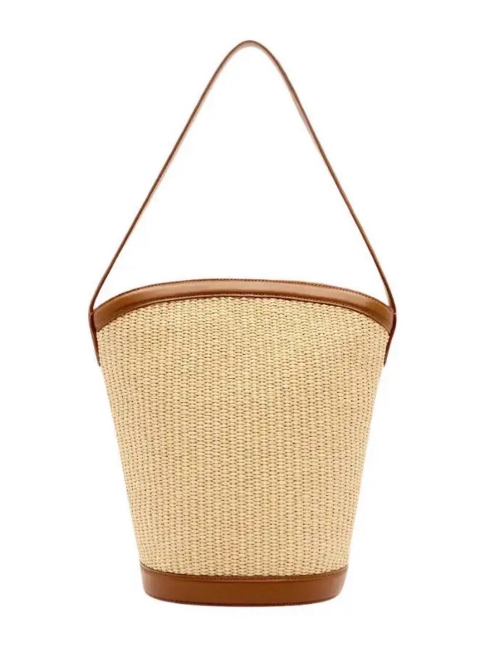 Reformation Giuliana Bucket Bag in Natural Raffia- NWOT & Dustbag
